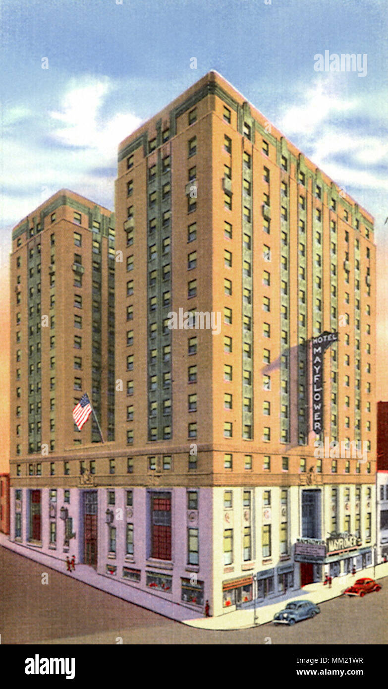 Mayflower Hotel. Akron. 1940 Foto Stock