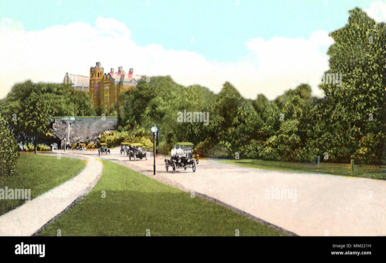 Abbassare Boulevard vicino a Superior Avenue.Cleveland 1932 Foto Stock