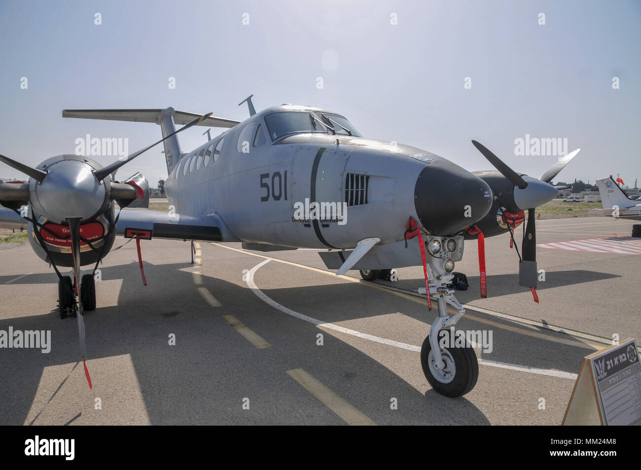 Una forza aerea israeliana (IAF) Beechcraft King Air twin-aeromobile a turboelica Foto Stock