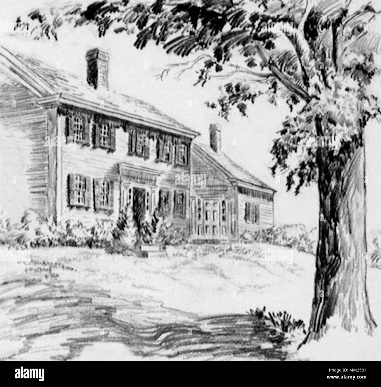 Il vecchio Spalding House. South Thomaston. 1796 Foto Stock