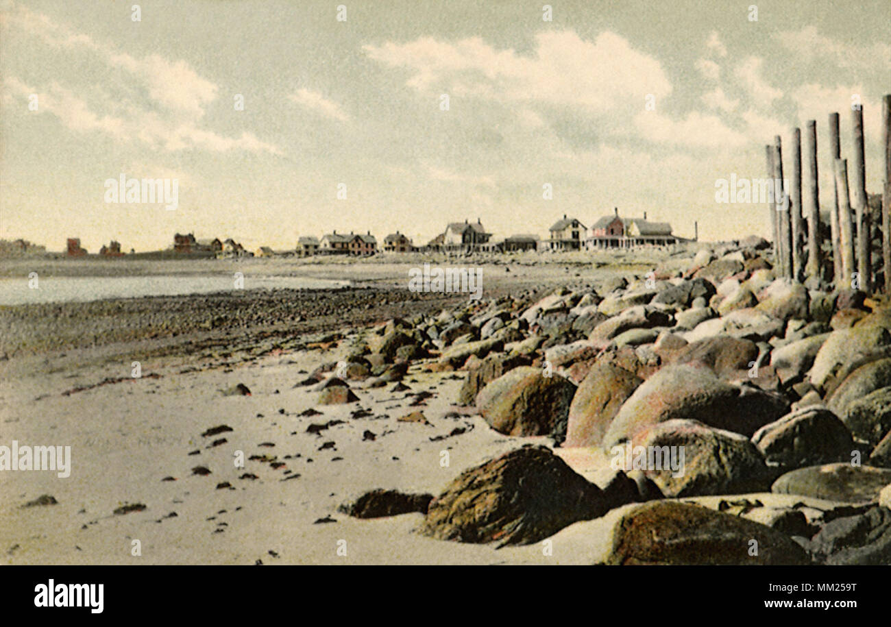 La pesca oceanica Cove e spiaggia. Pozzetti. 1908 Foto Stock