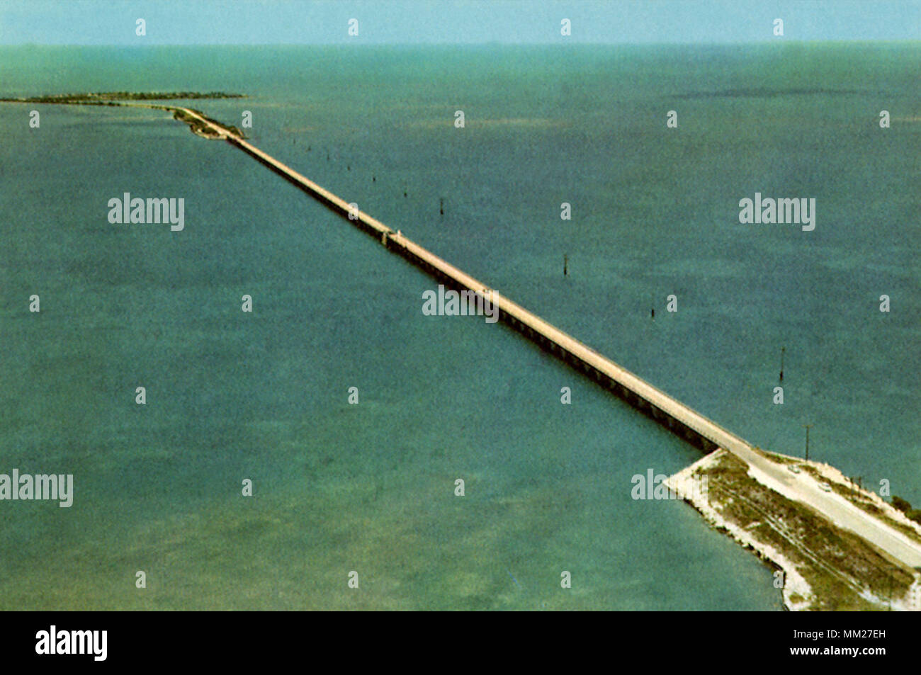Vista del Seven Mile Bridge. Key West. 1960 Foto Stock