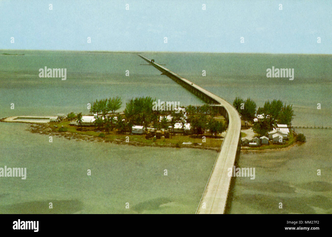 Seven Mile bridge over Pigeon chiave. Key West. 1960 Foto Stock