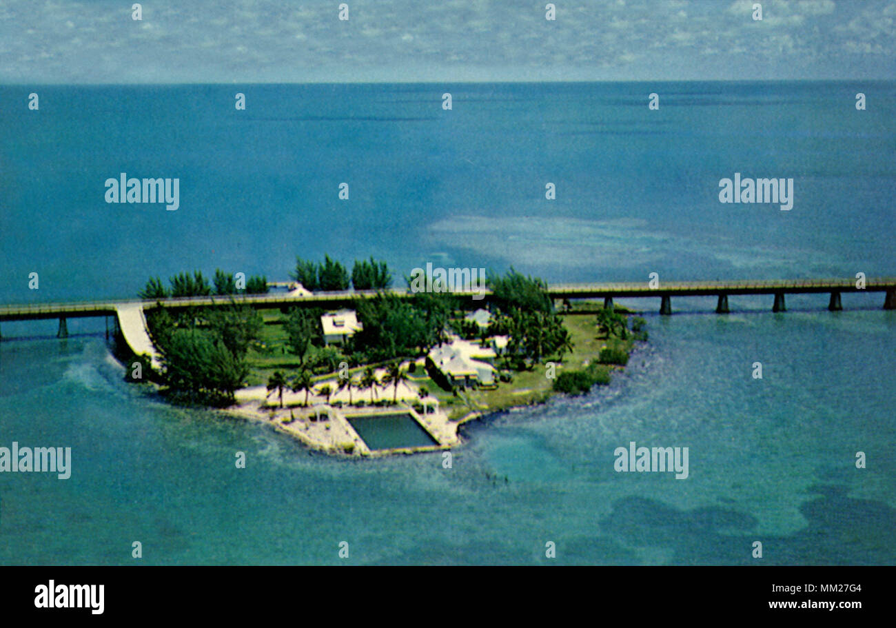 Seven Mile Bridge a Pidgeon chiave. Key West. 1970 Foto Stock