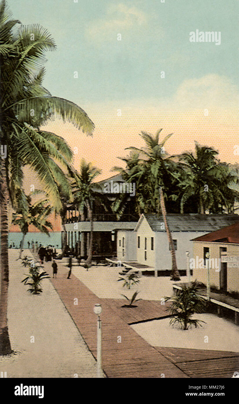 Chiave lungo la pesca Camp. Chiave lunga. 1921 Foto Stock