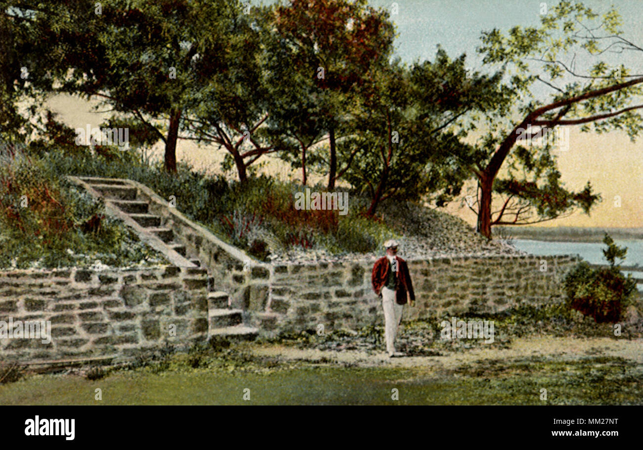 Scala di Fort antico. New Smyrna Beach. 1910 Foto Stock