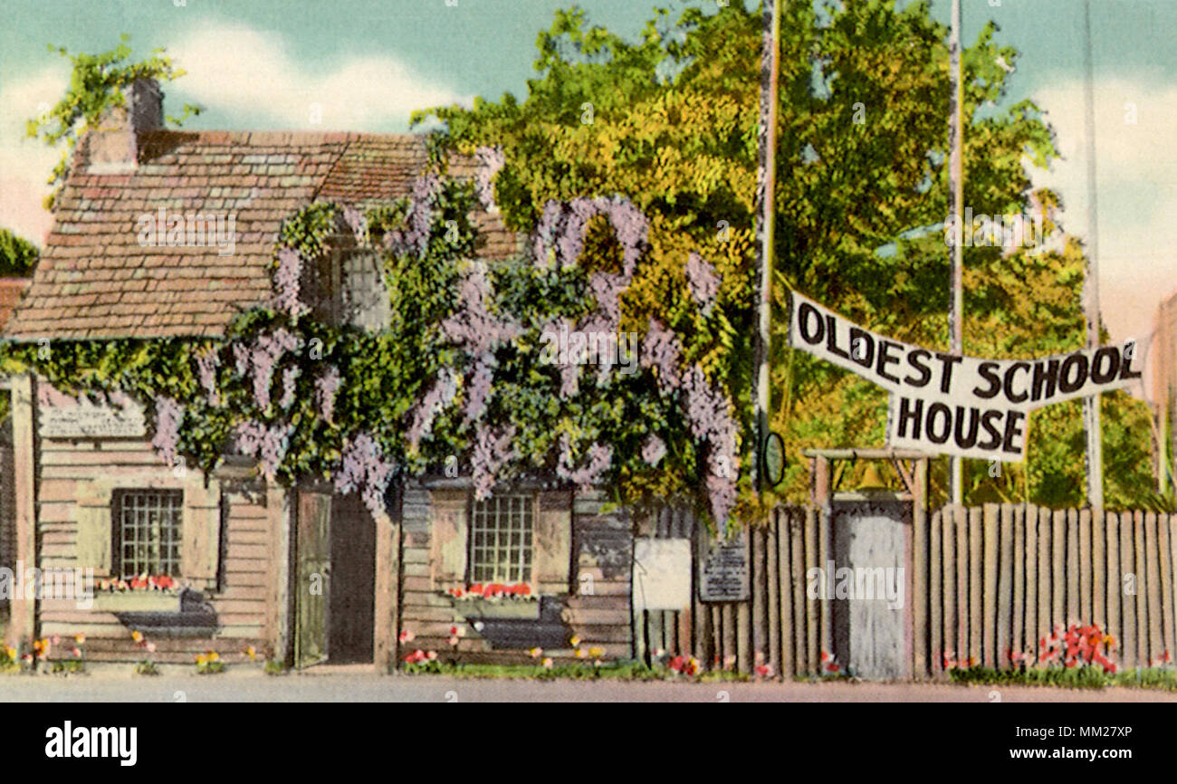 Scuola più antica casa su George Street. Sant Agostino. 1 Foto Stock