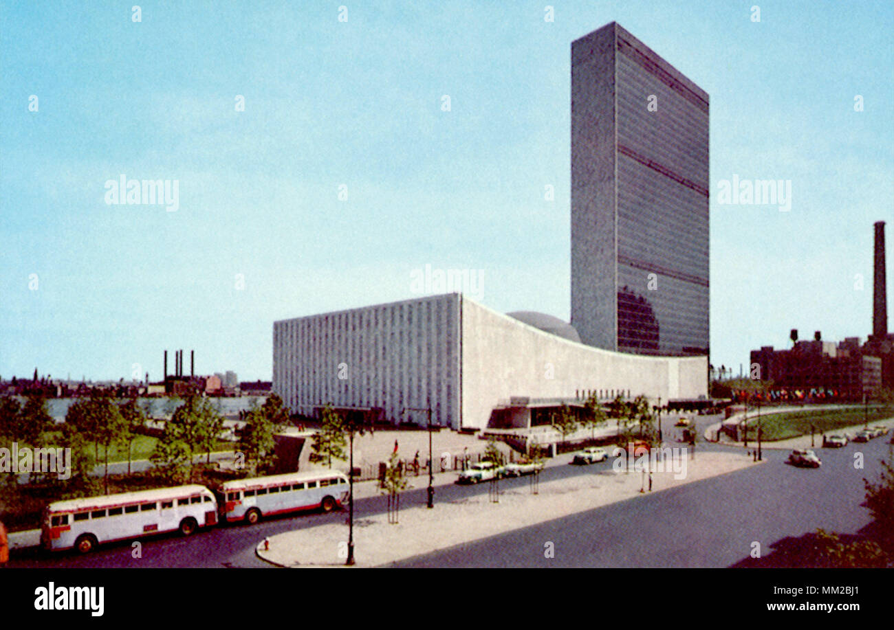 Palazzo delle Nazioni Unite. La città di New York. 1955 Foto Stock