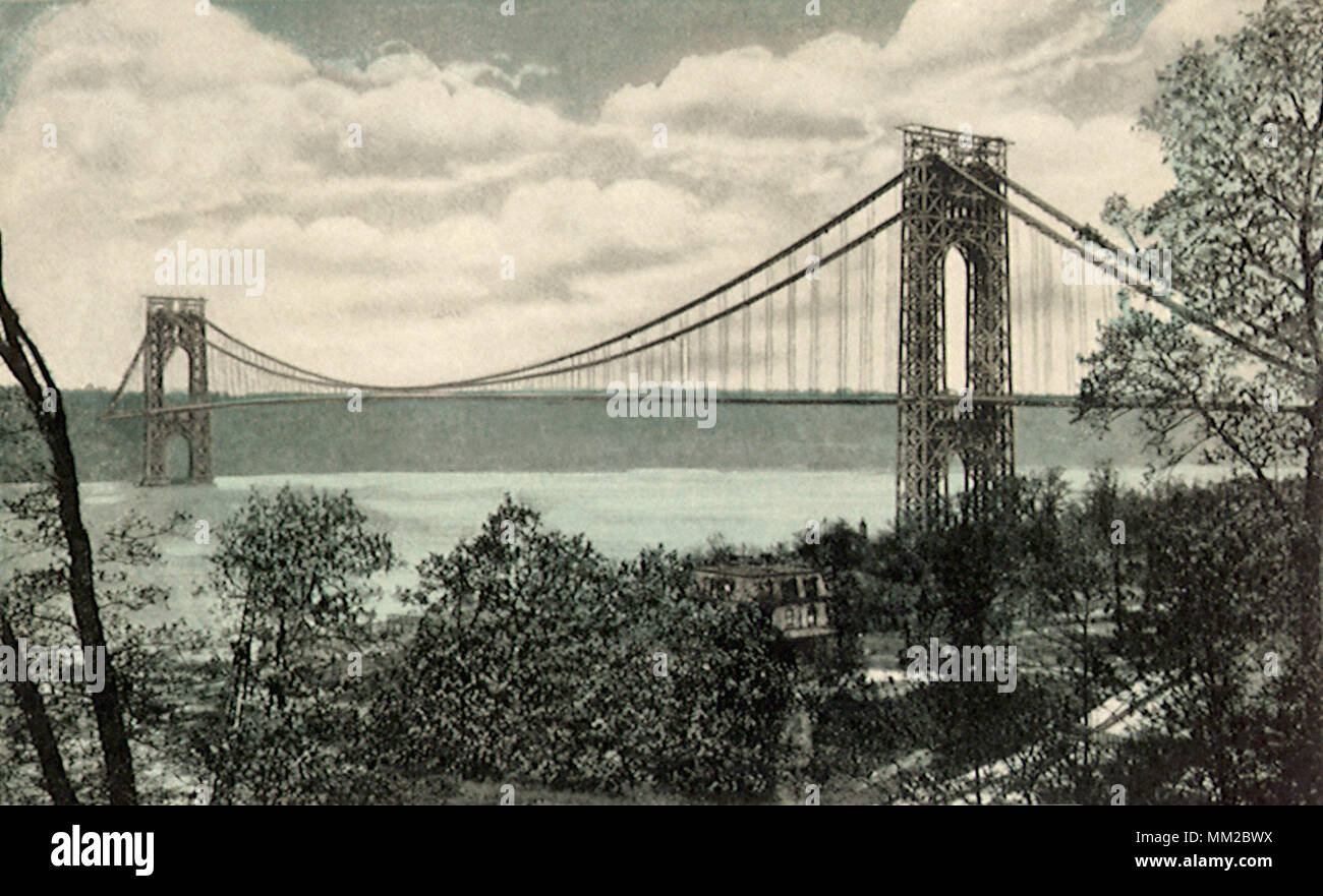 George Washington Bridge. La città di New York. 1935 Foto Stock