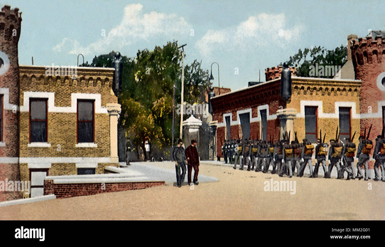 Navy Yard. Brooklyn. 1906 Foto Stock