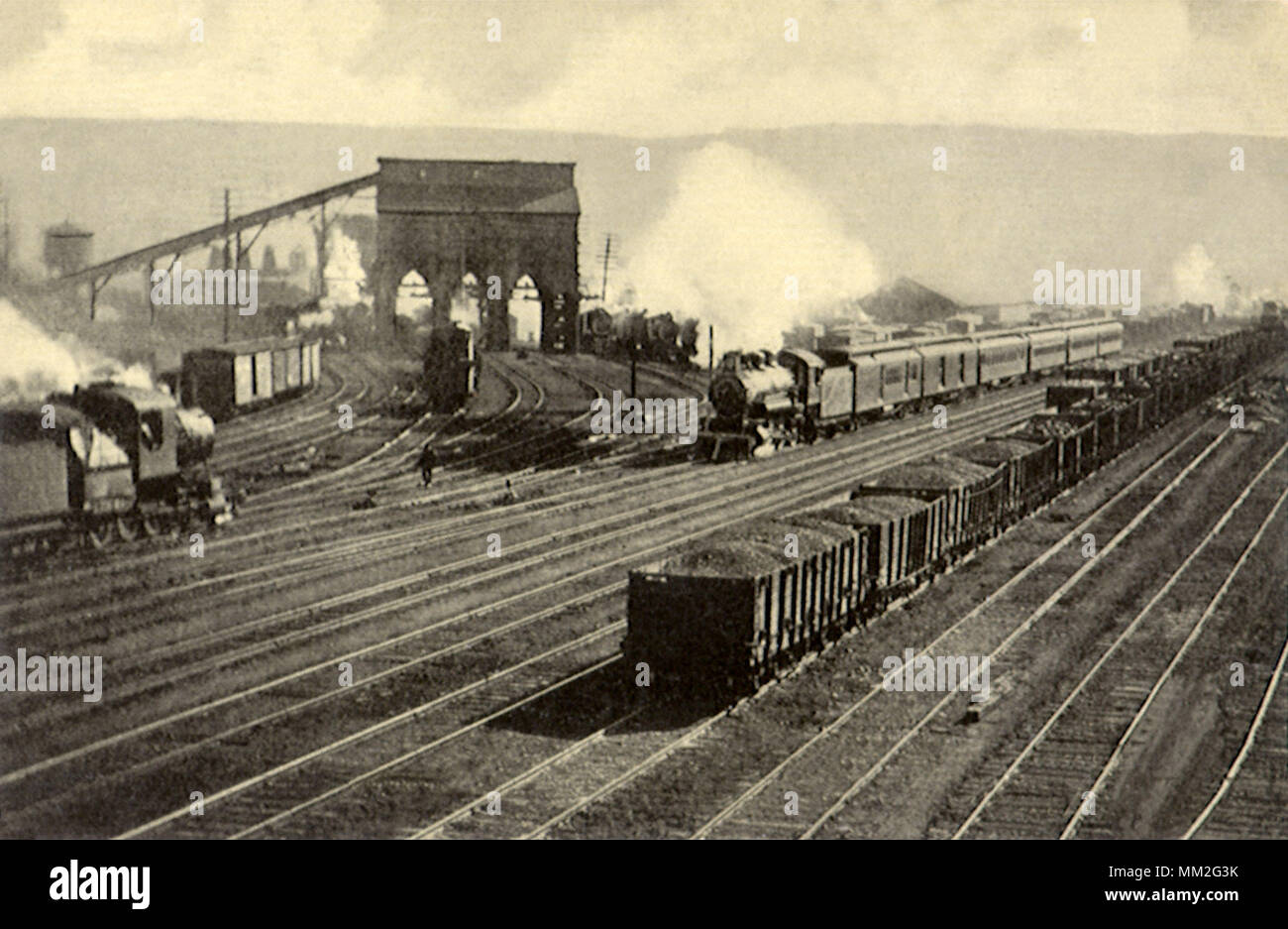 Erie Railroad cantieri. Port Jervis. 1910 Foto Stock
