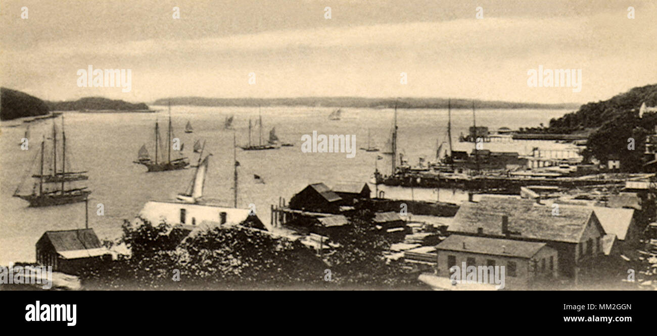 La scena del porto. Northport.1905 Foto Stock