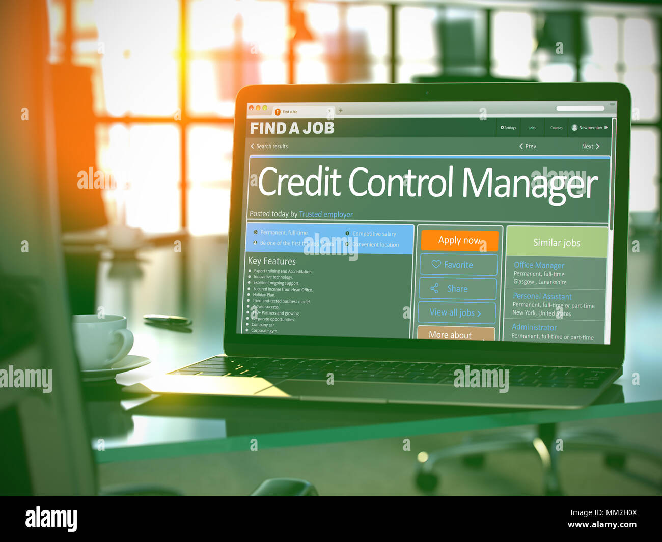 Controllo del credito Manager entra a far parte del nostro team. 3D. Foto Stock