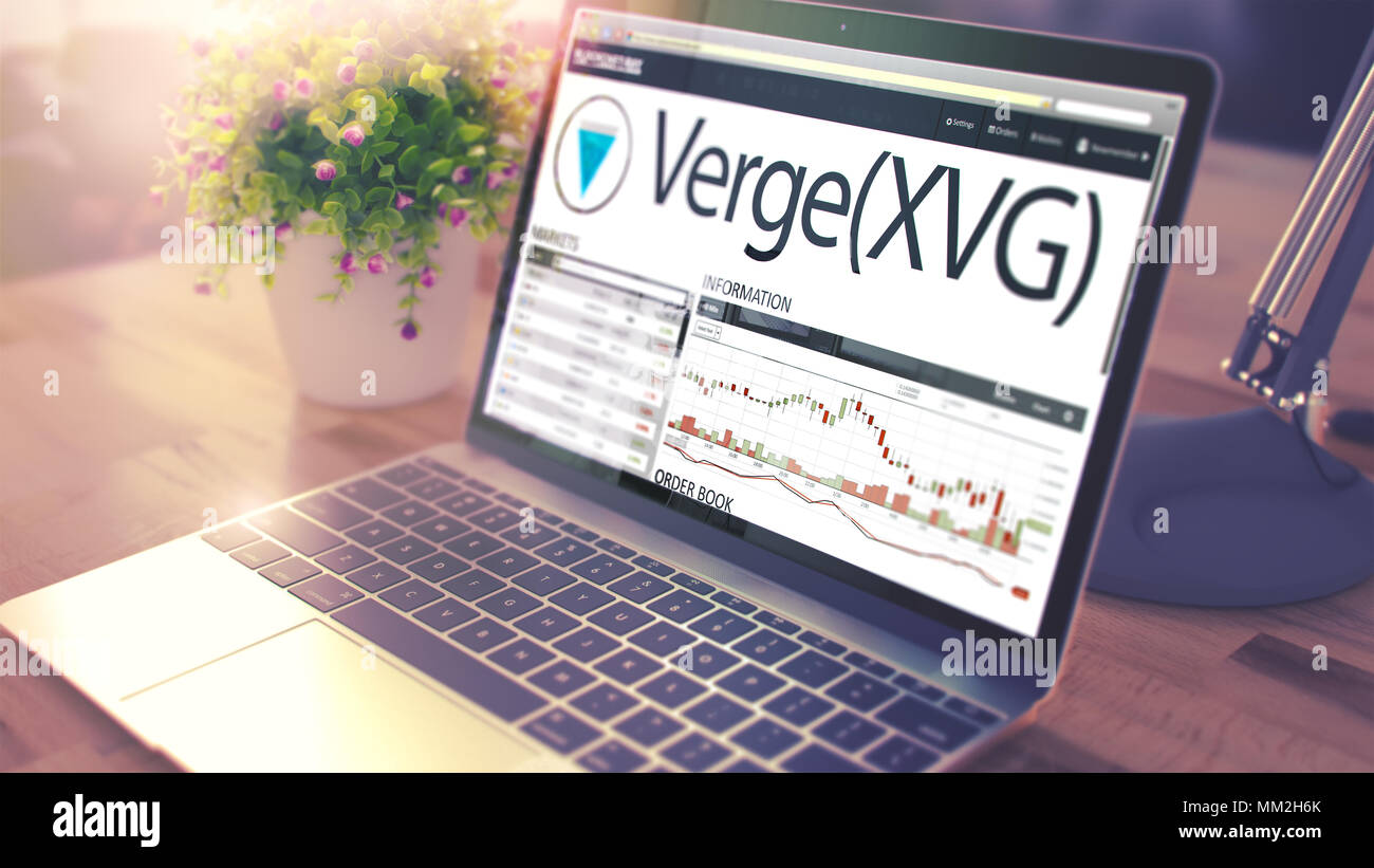 La dinamica del costo di orlo sulla schermata theLaptop. Cryptocurrenc Foto Stock