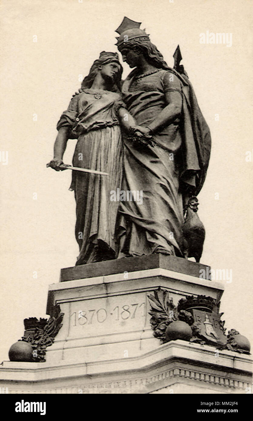 Un monumento di Trois assedi. Belfort. 1910 Foto Stock