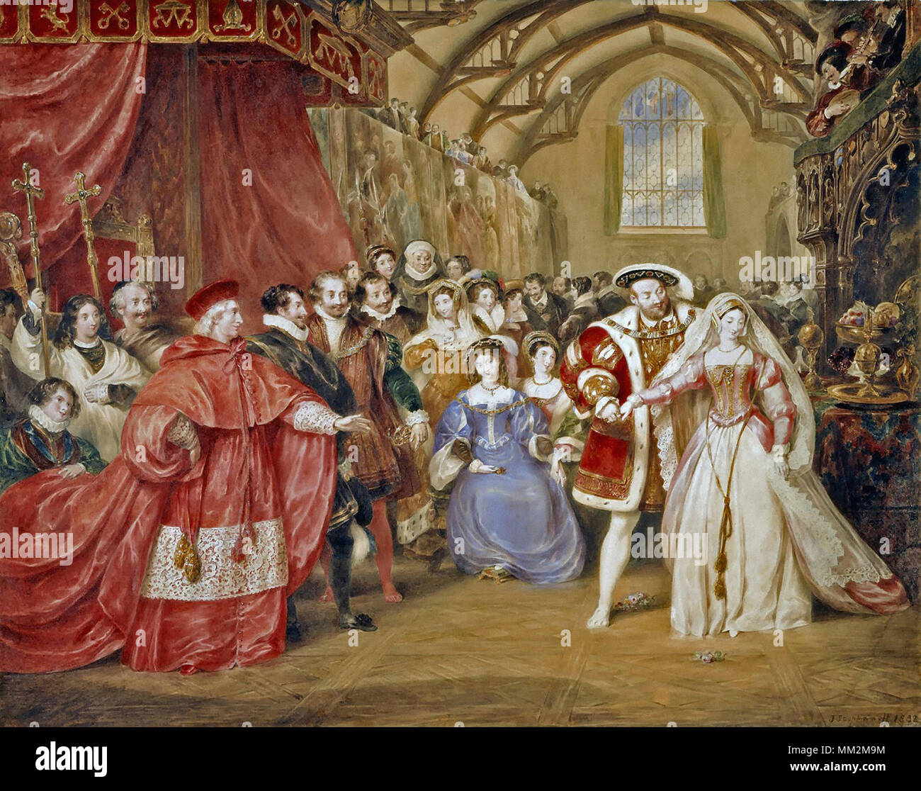 Stephanoff James - il banchetto di Henry VIII in York Place (Whitehall Palace) Foto Stock