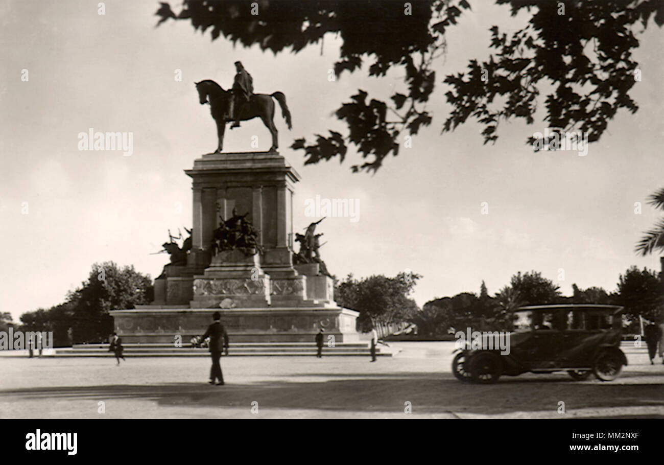 Monumento a Garibaldi. Roma. 1930 Foto Stock