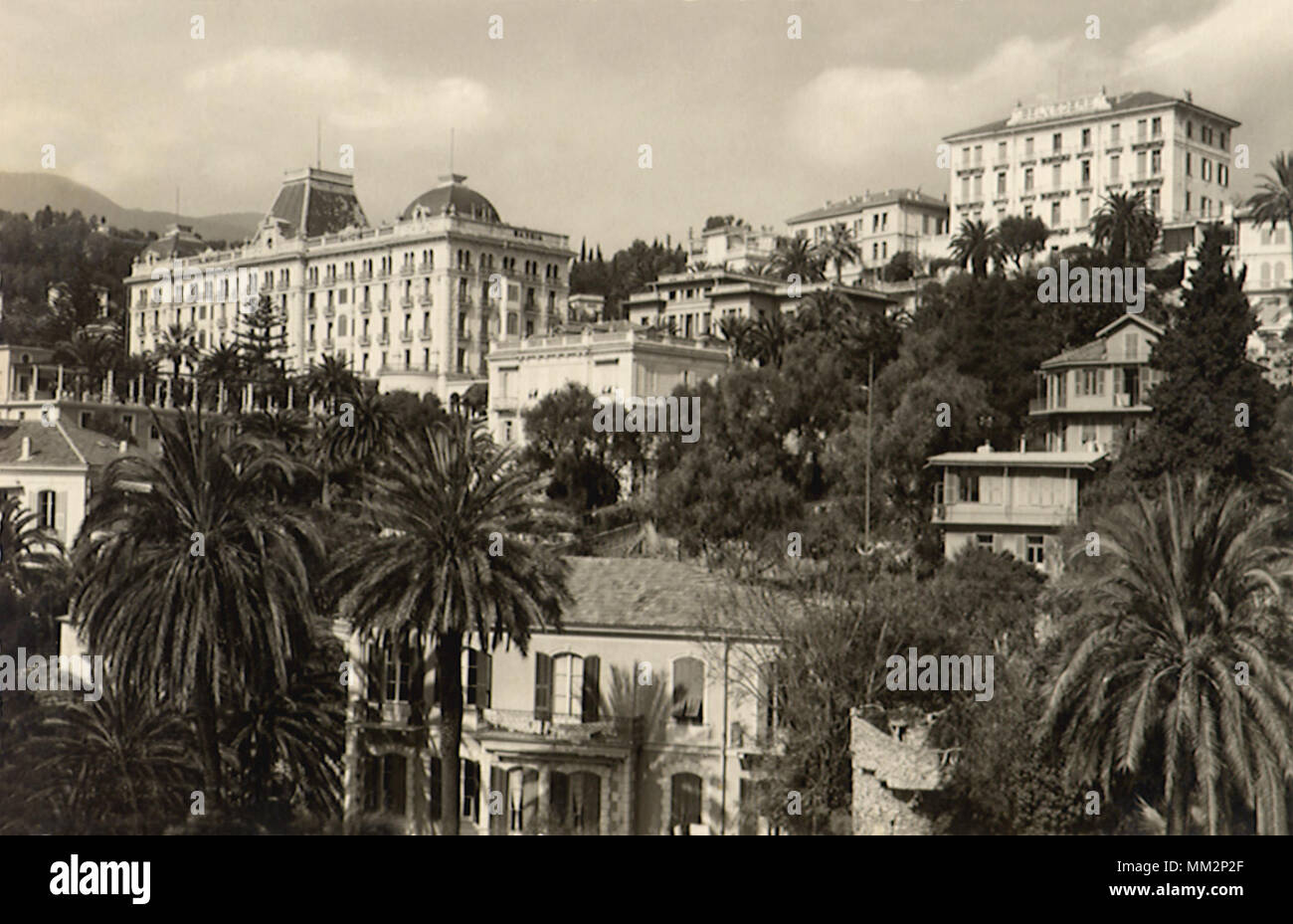 Alberghi e ville. San Remo. 1930 Foto Stock