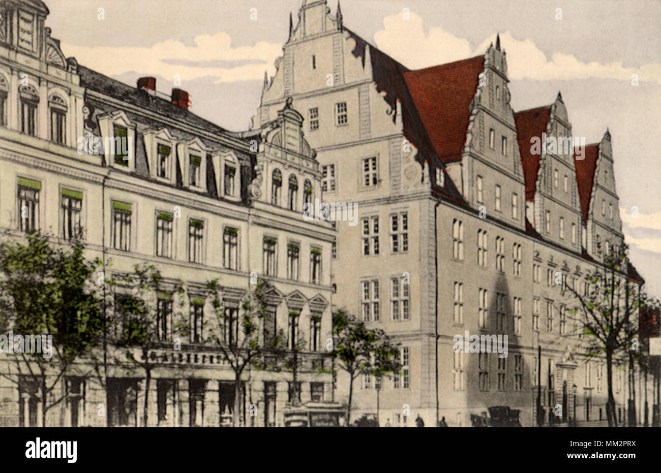 La corte distrettuale. Danzica. 1910 Foto Stock