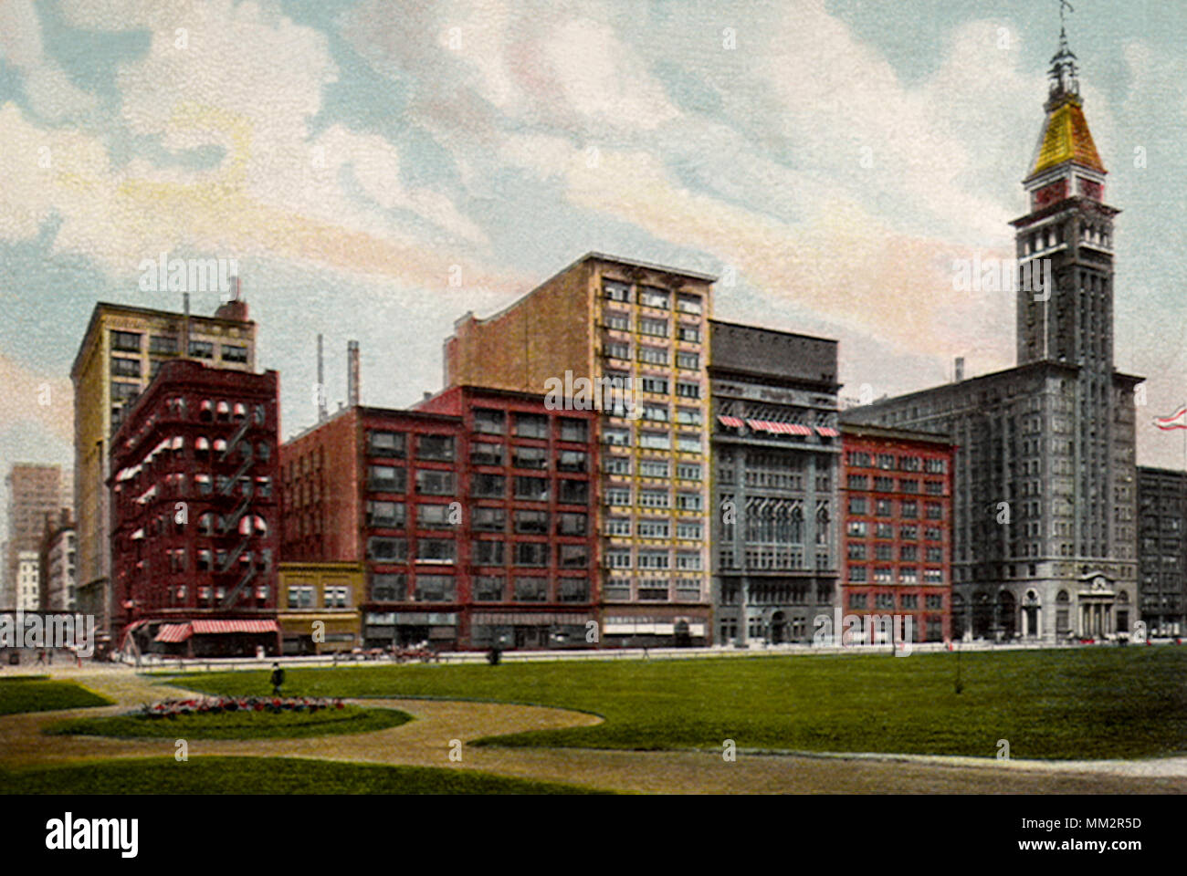 Michigan Ave. guardando a Nord. Chicago. 1906 Foto Stock