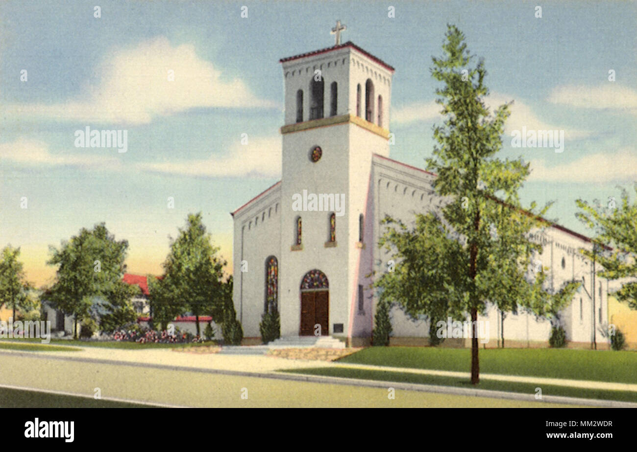 Charles Church & canonica. Albuquerque. 1935 Foto Stock