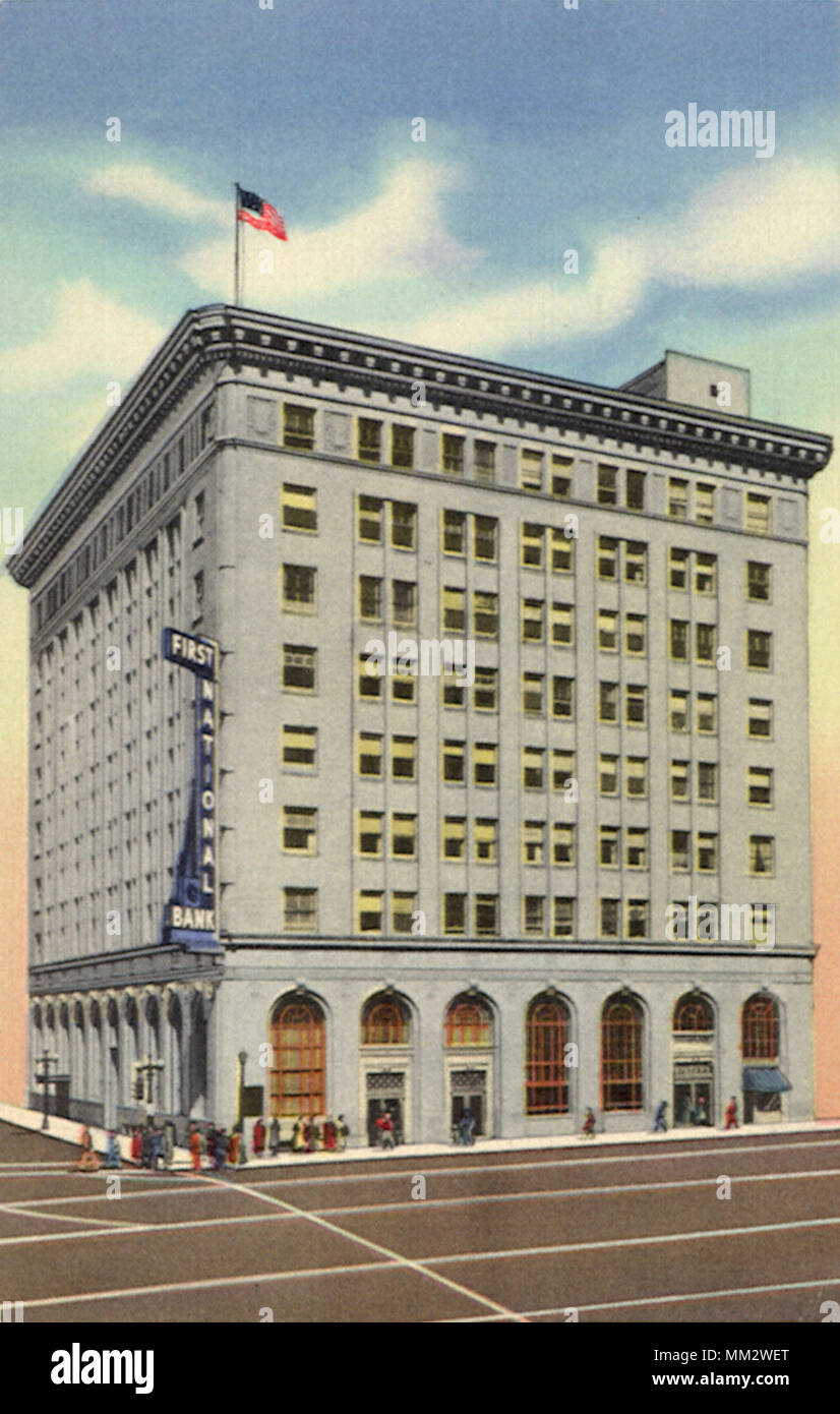Prima banca nazionale. Albuquerque. 1945 Foto Stock
