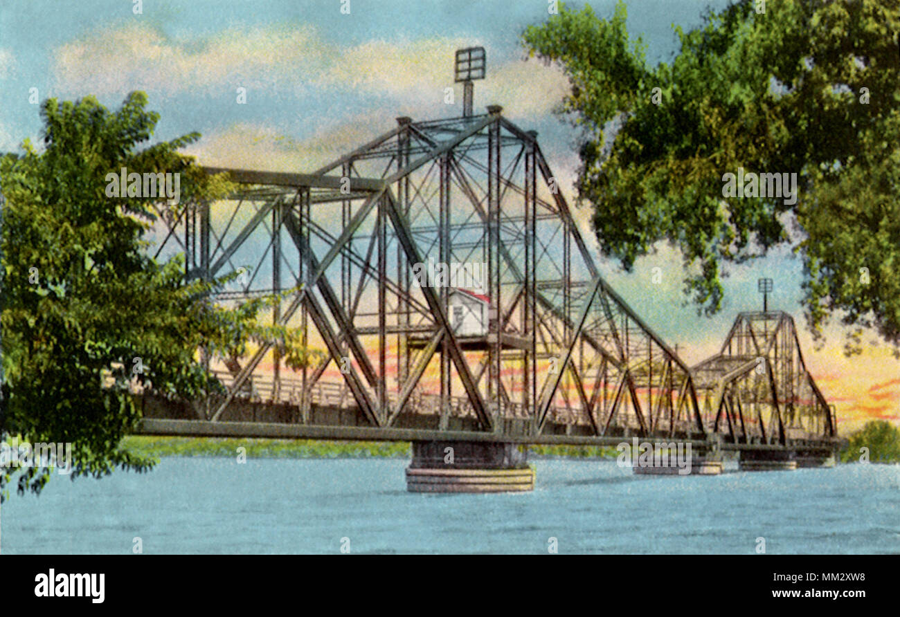 Centrale di ponte ferroviario. Council Bluffs. 1920 Foto Stock