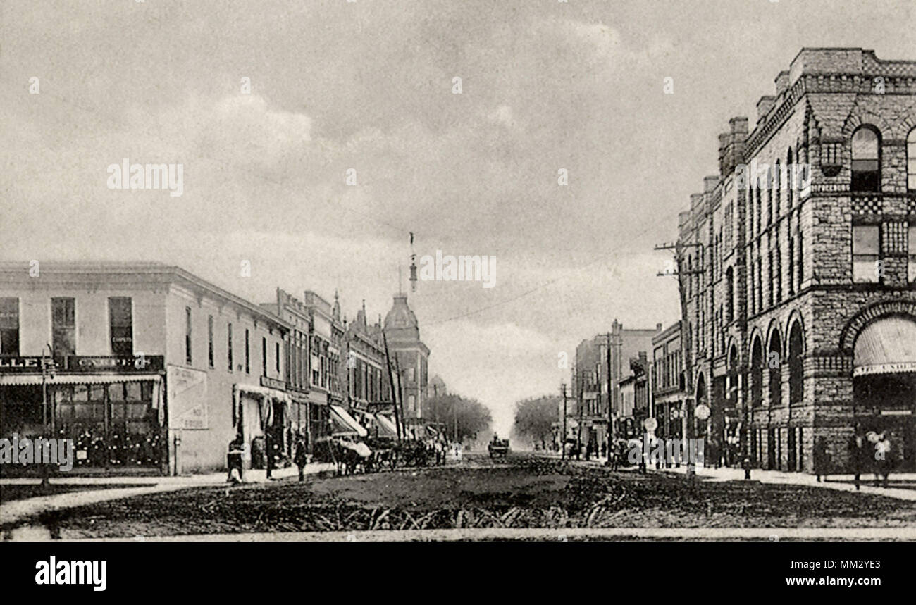 Kemp Avenue. Watertown. 1910 Foto Stock
