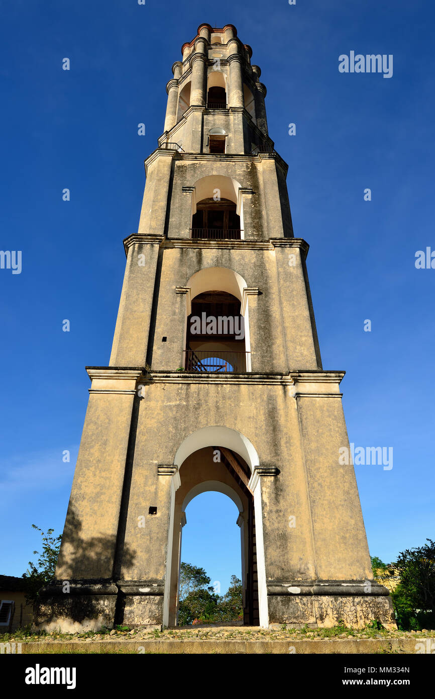 Torre in Valle a guardia della piantagione di zucchero e gli schiavi dall'Africa che su di essa ha lavorato Foto Stock