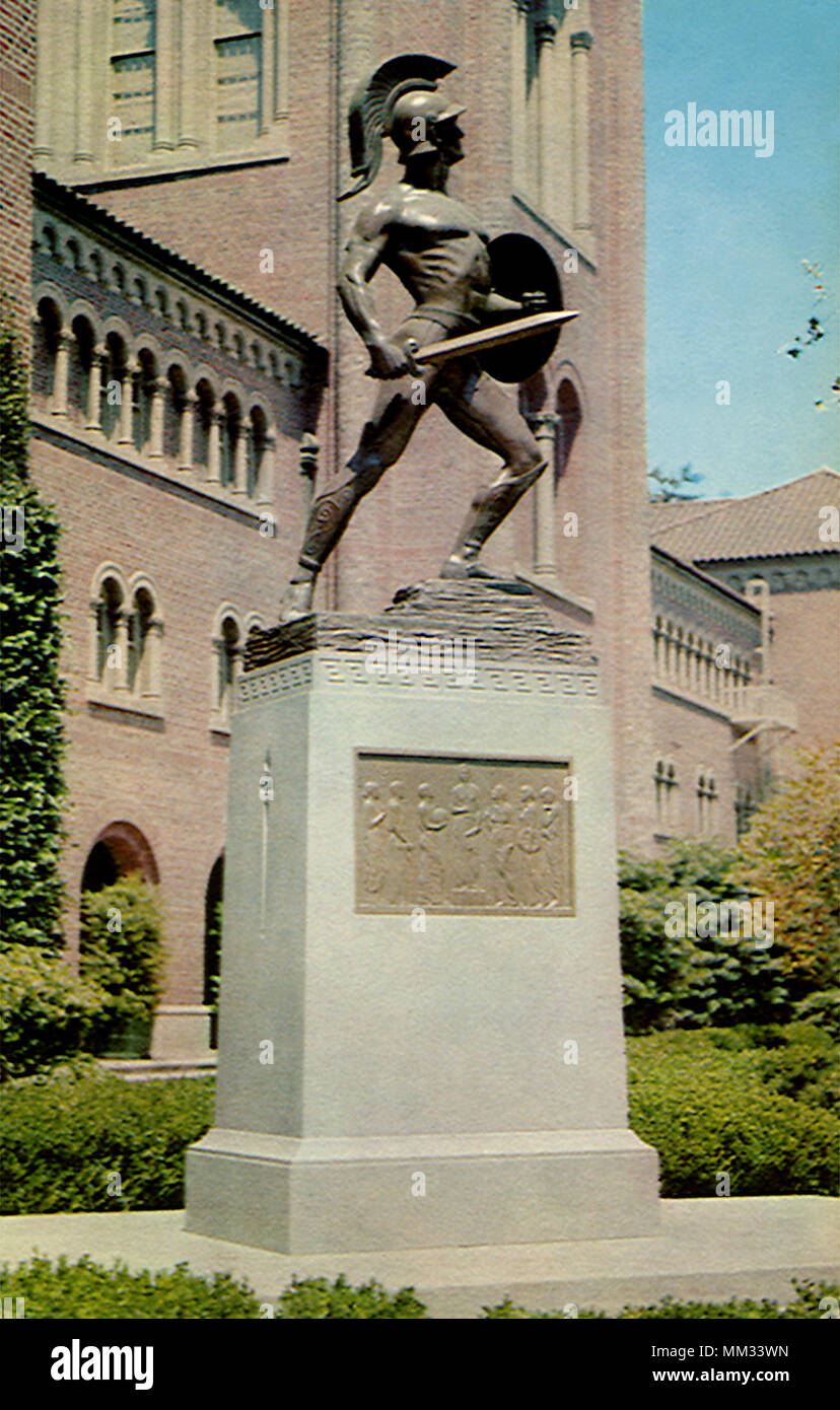 Statua di troia a U.S.C. Di Los Angeles. 1960 Foto Stock