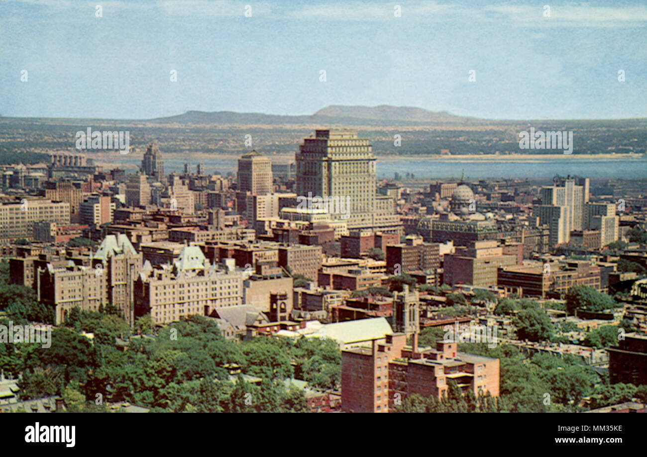 Il quartiere degli affari. Montreal. 1957 Foto Stock