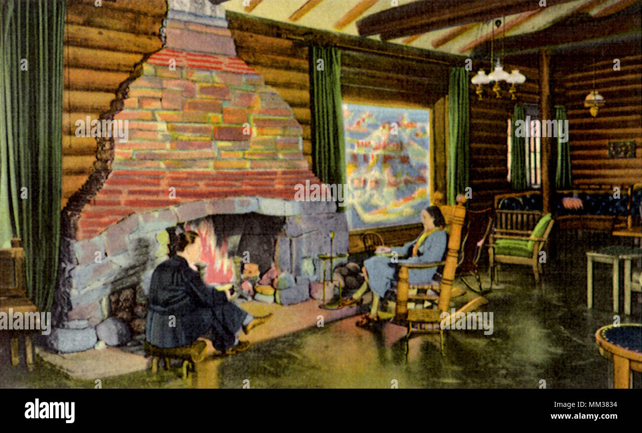 Il Bright Angel Lodge. Il Grand Canyon. 1940 Foto Stock
