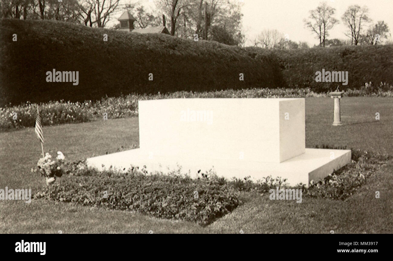 Roosevelt tomba. Hyde Park. 1945 Foto Stock