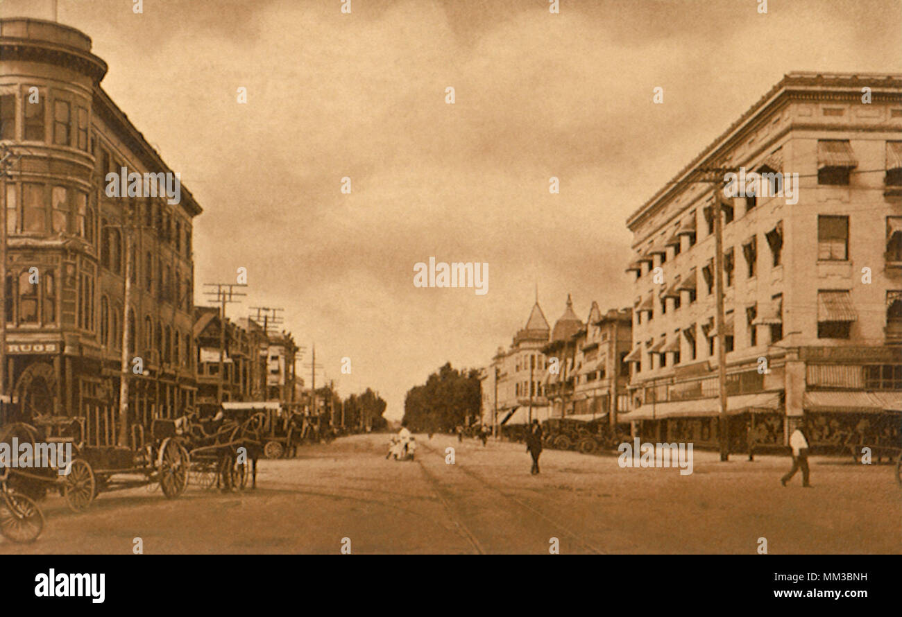 Chester Avenue. Bakersfield. 1914 Foto Stock