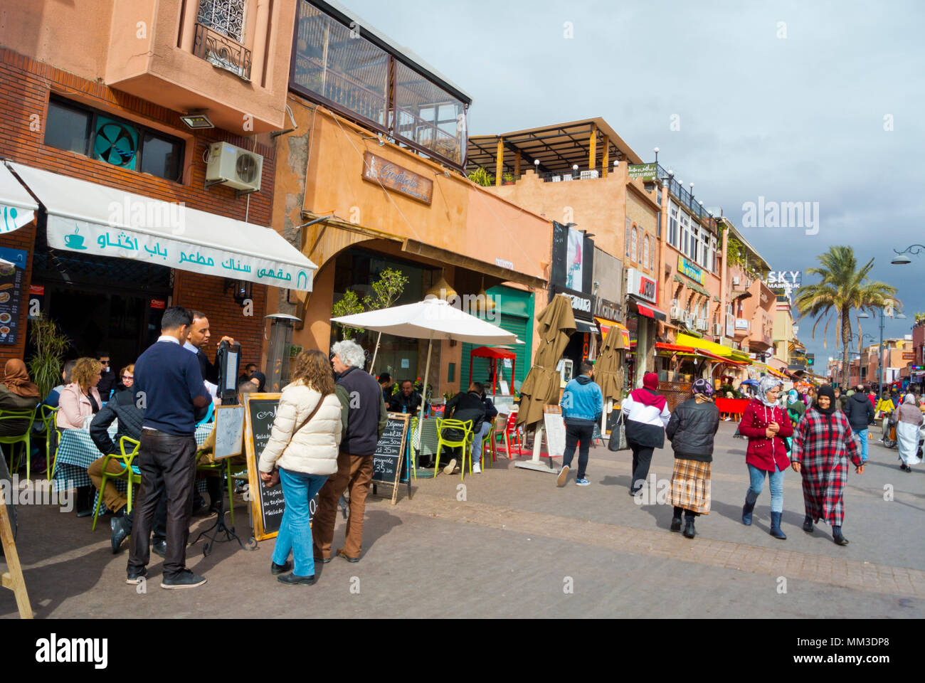 Rue Bab Agnou, Marrakech, Marocco, Africa settentrionale Foto Stock