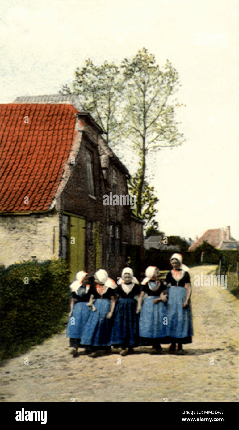 Al di fuori di Naar scuola. Veere. 1930 Foto Stock