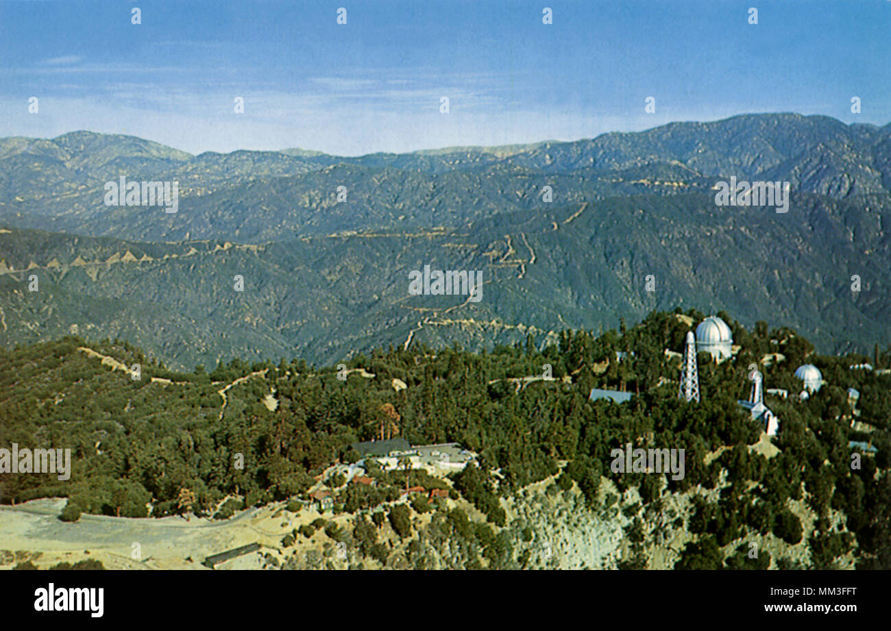 Vista dell Osservatorio & Hotel. Mt. Wilson. 1960 Foto Stock