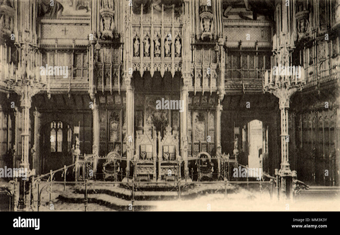 Trono alla House of Lords. Londra. 1910 Foto Stock