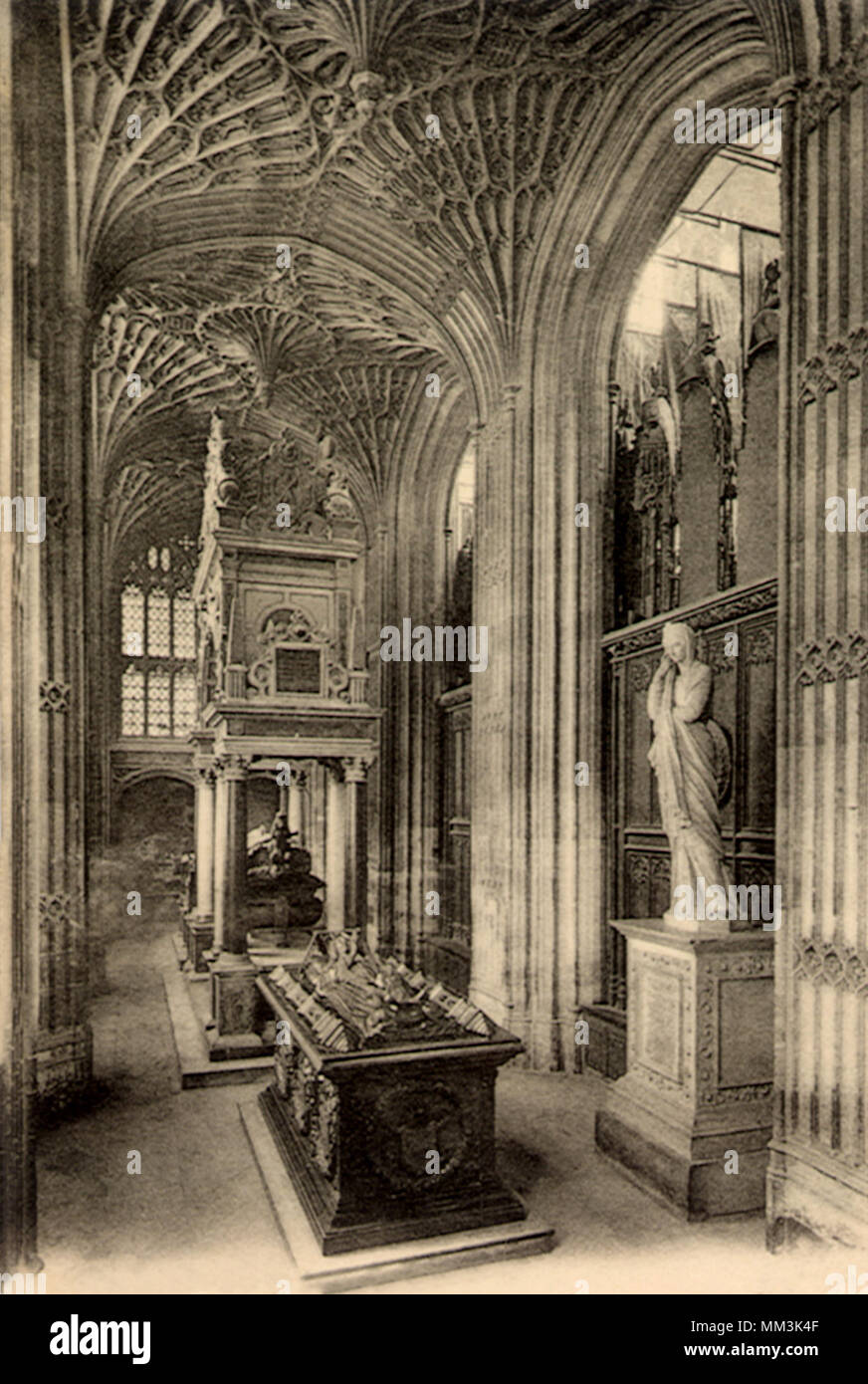 Tomba di Maria Regina di Scozia. Londra. 1910 Foto Stock
