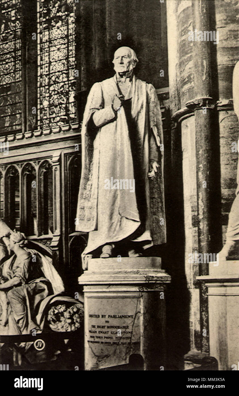 Monumento di Gladstone. Londra. 1910 Foto Stock