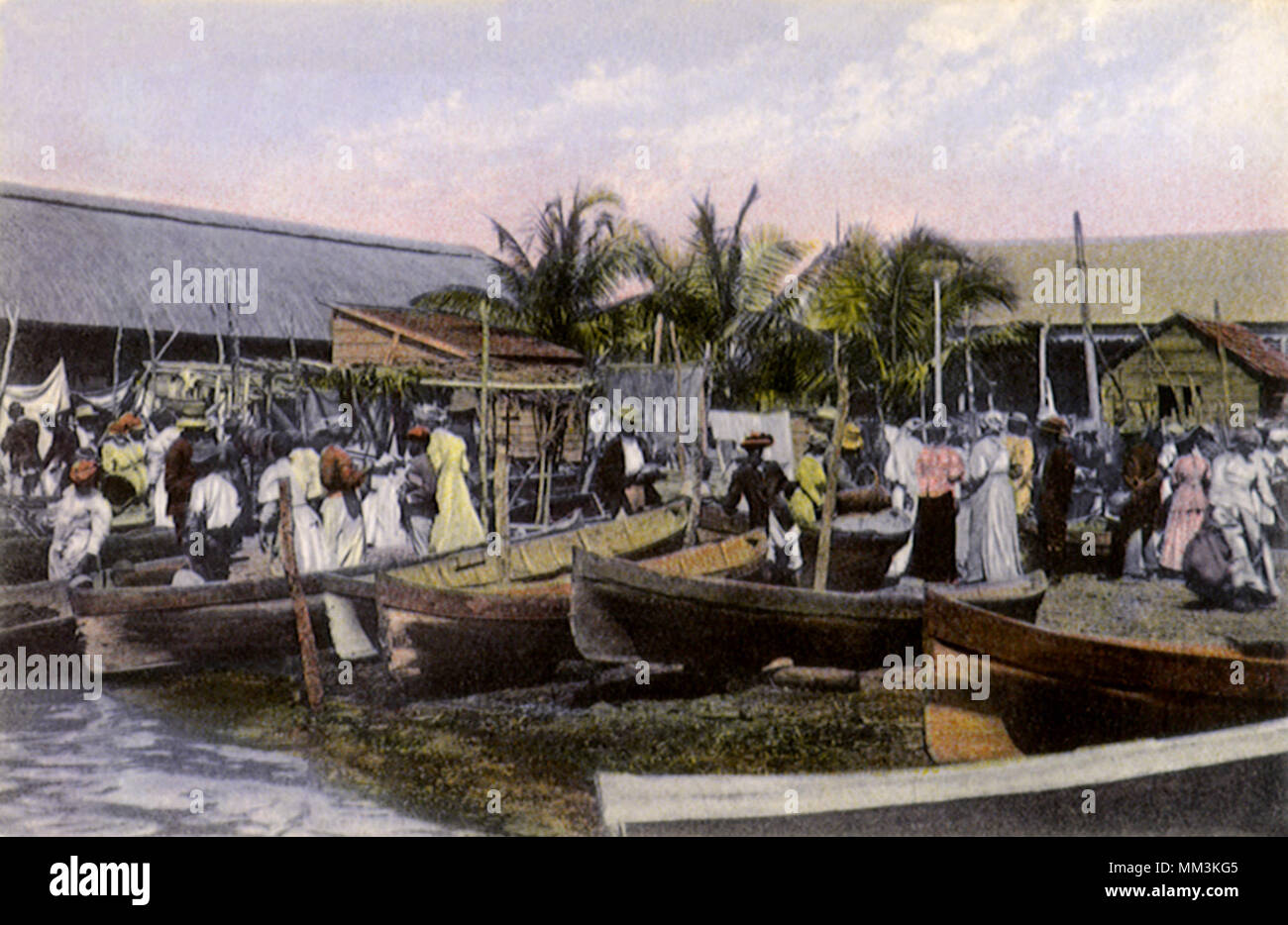 La pesca cantiere. Kingston. 1910 Foto Stock