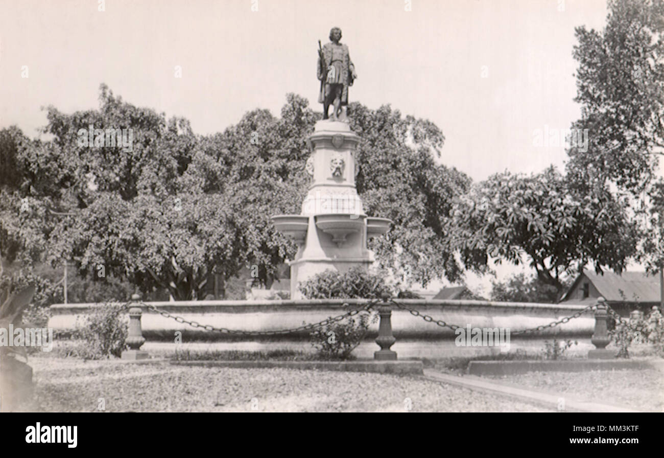 Statua di Cristoforo Colombo. Trinidad. 1930 Foto Stock