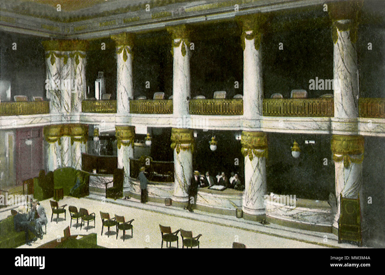 La lobby al Jefferson Hotel. Richmond. 1910 Foto Stock