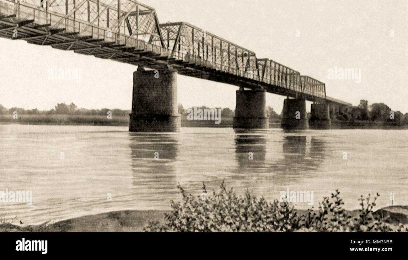 Union Pacific Railroad Bridge. Omaha. 1908 Foto Stock