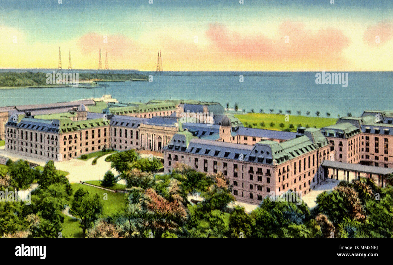 Bancroft Hall. Accademia Navale. Annapolis. 1940 Foto Stock