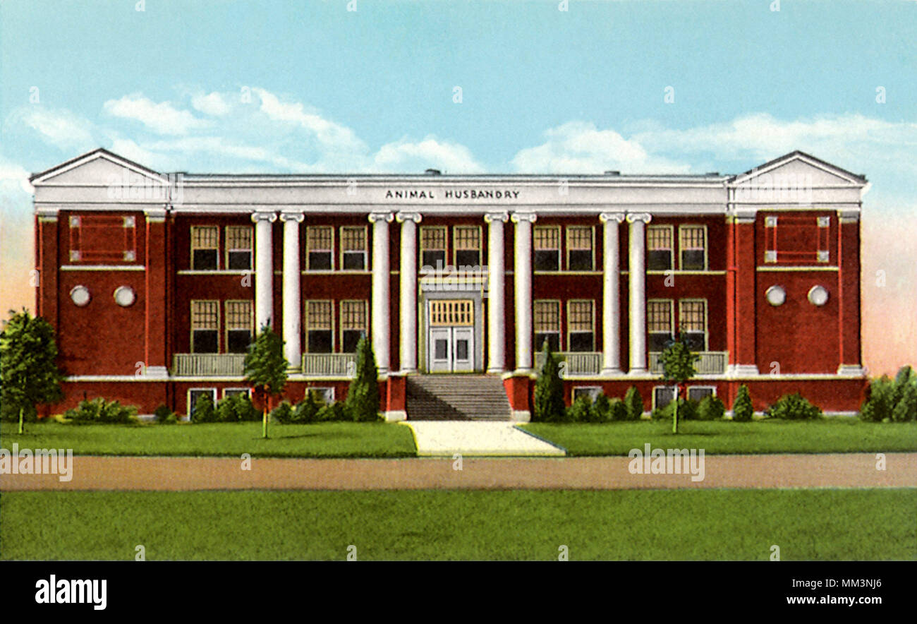 A. & M. College edificio. Stillwater. 1945 Foto Stock