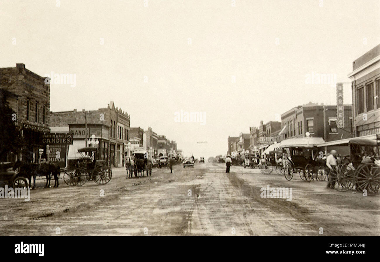 Oriente Grant Avenue. In Ponca City. 1940 Foto Stock