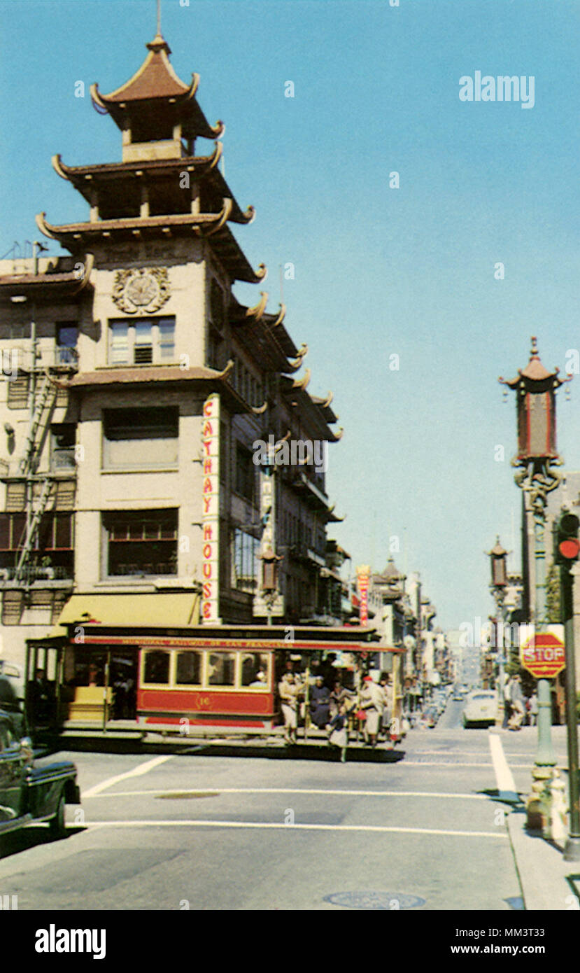 Grant Avenue. Chinatown. San Francisco. 1965 Foto Stock
