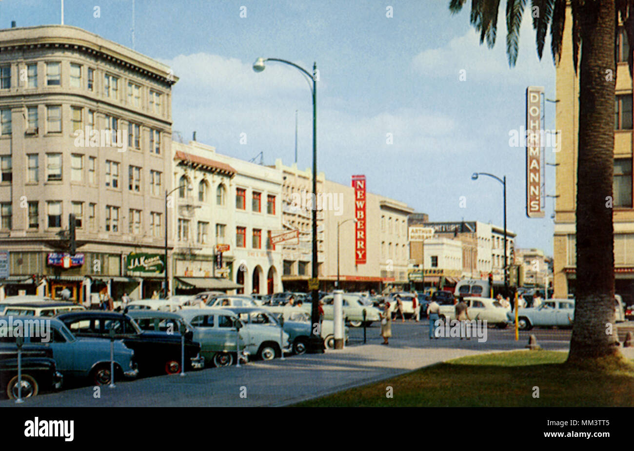 Weber Avenue. Stockton. 1956 Foto Stock