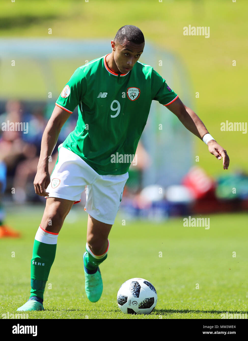 Adam Idah in Irlanda durante il Campionato europeo UEFA U17, partita del gruppo C allo stadio St George's Park di Burton-on-Trent Foto Stock